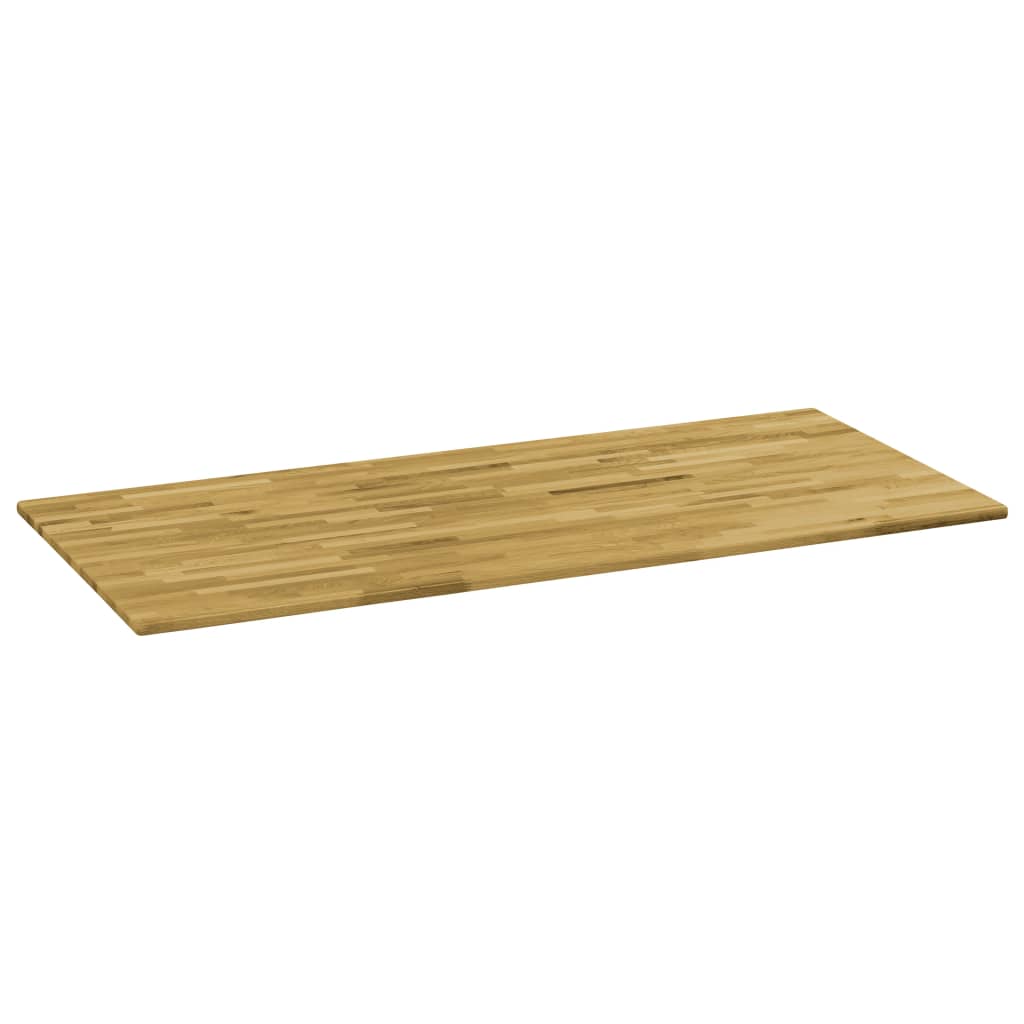 vidaXL Površina za mizo trden hrastov les pravokotna 23 mm 140x60 cm