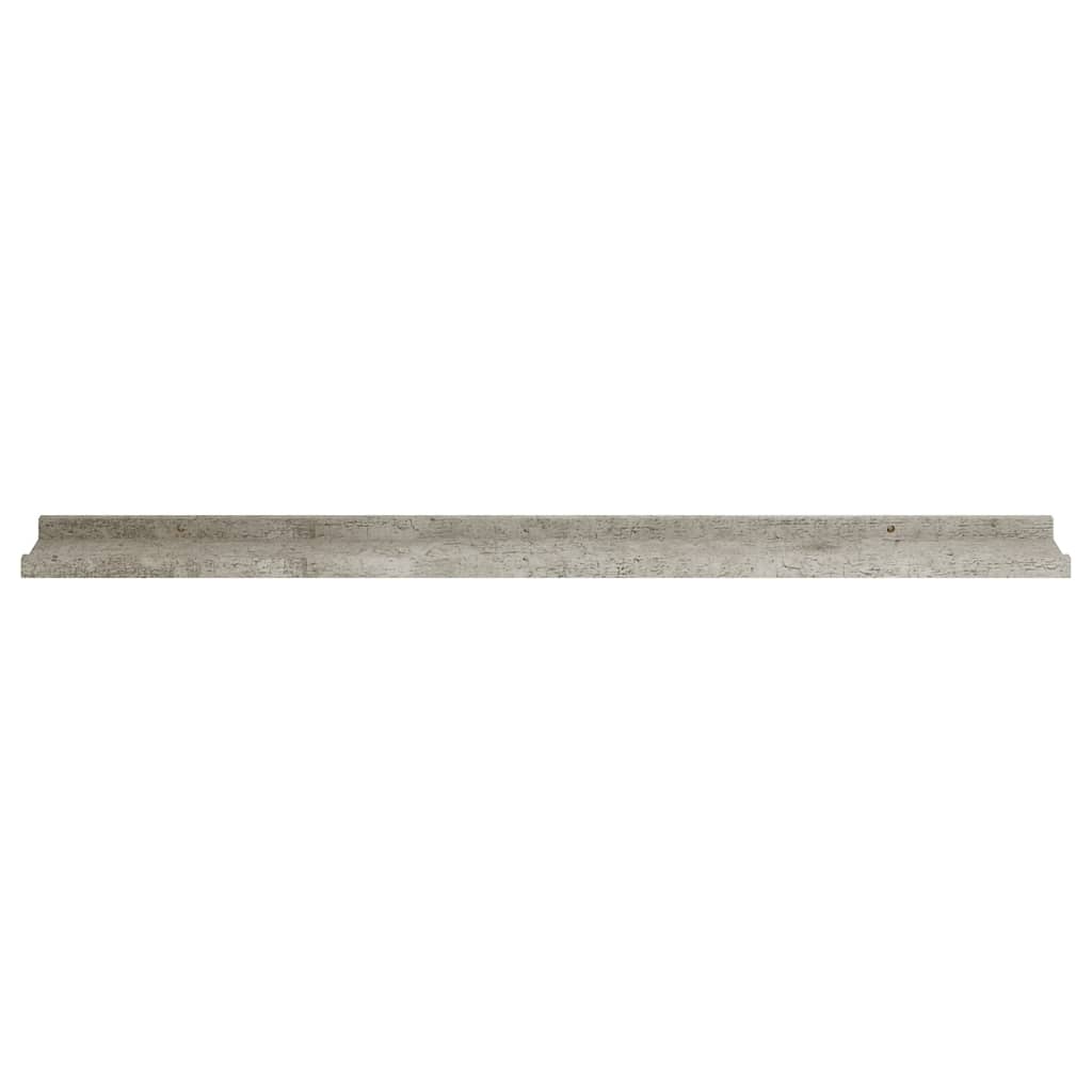 vidaXL Stenske police 4 kosi betonsko sive 100x9x3 cm