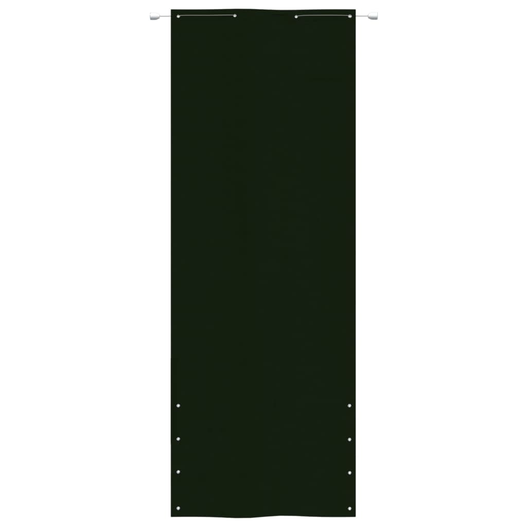 vidaXL Balkonsko platno temno zeleno 80x240 cm tkanina Oxford