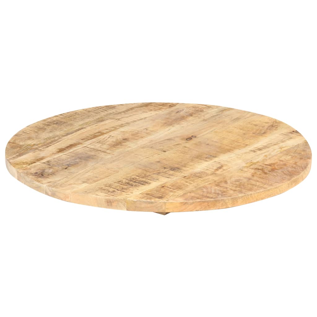vidaXL Mizna plošča iz trdnega mangovega lesa okrogla 25-27 mm 50 cm