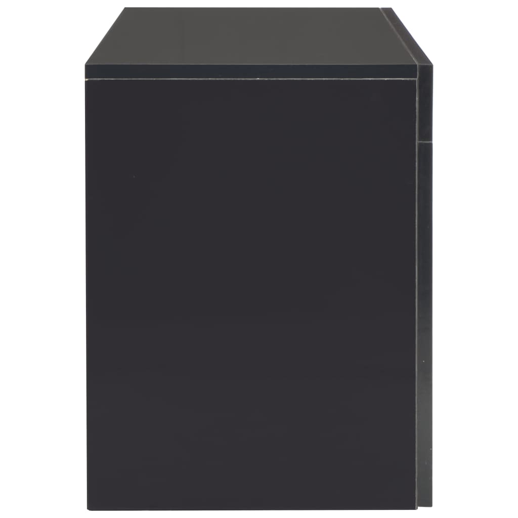 vidaXL TV omarica z LED svetilkami visok sijaj črna 130x35x45 cm
