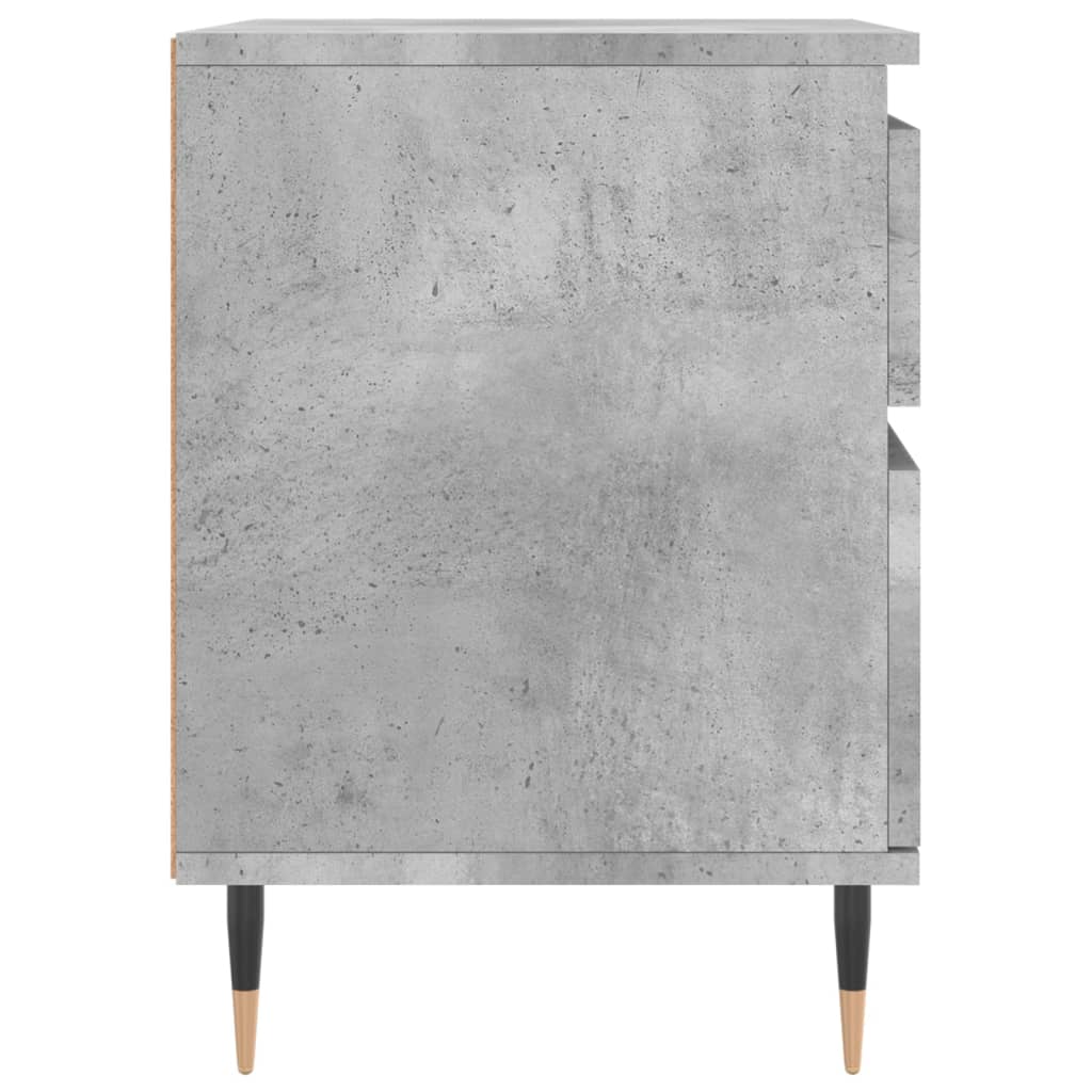 vidaXL Nočna omarica 2 kosa betonsko siva 40x35x50 cm inženirski les