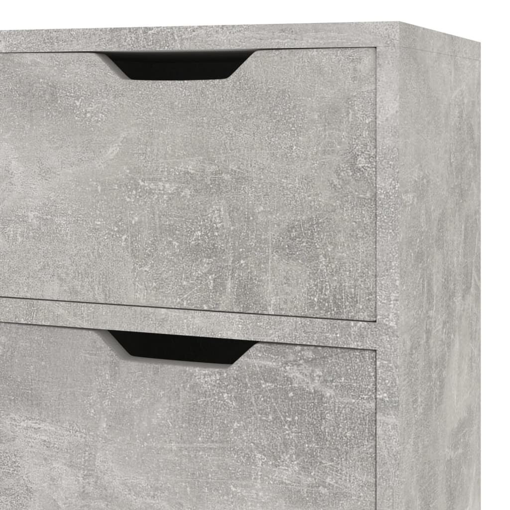 vidaXL Komoda betonsko siva 90x30x72 cm iverna plošča