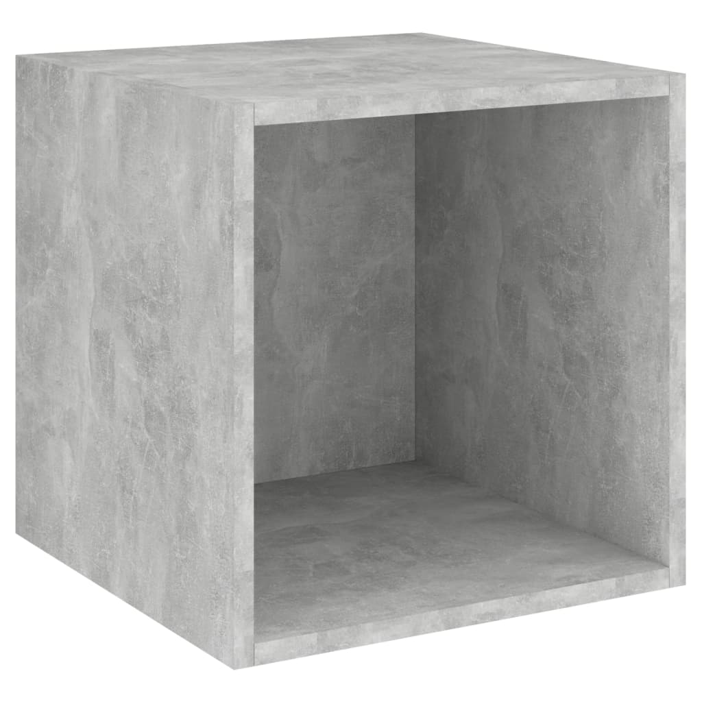 vidaXL Stenska omarica betonsko siva 37x37x37 cm iverna plošča