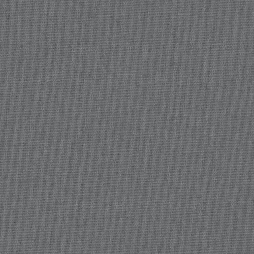 vidaXL Otroška stajica z vzmetnico temno siva lanena tkanina