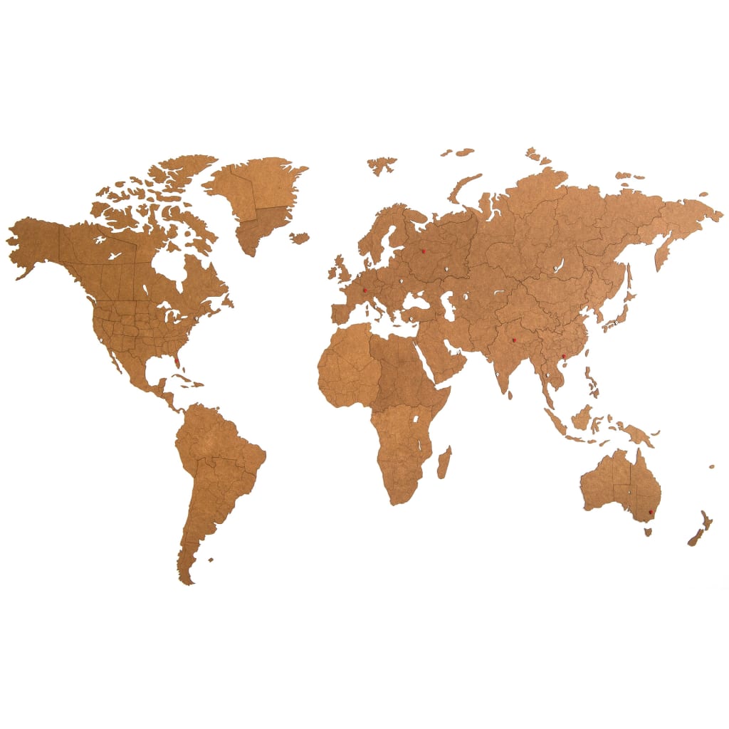 MiMi Innovations Lesen zemljevid sveta Giant rjav 280x170 cm