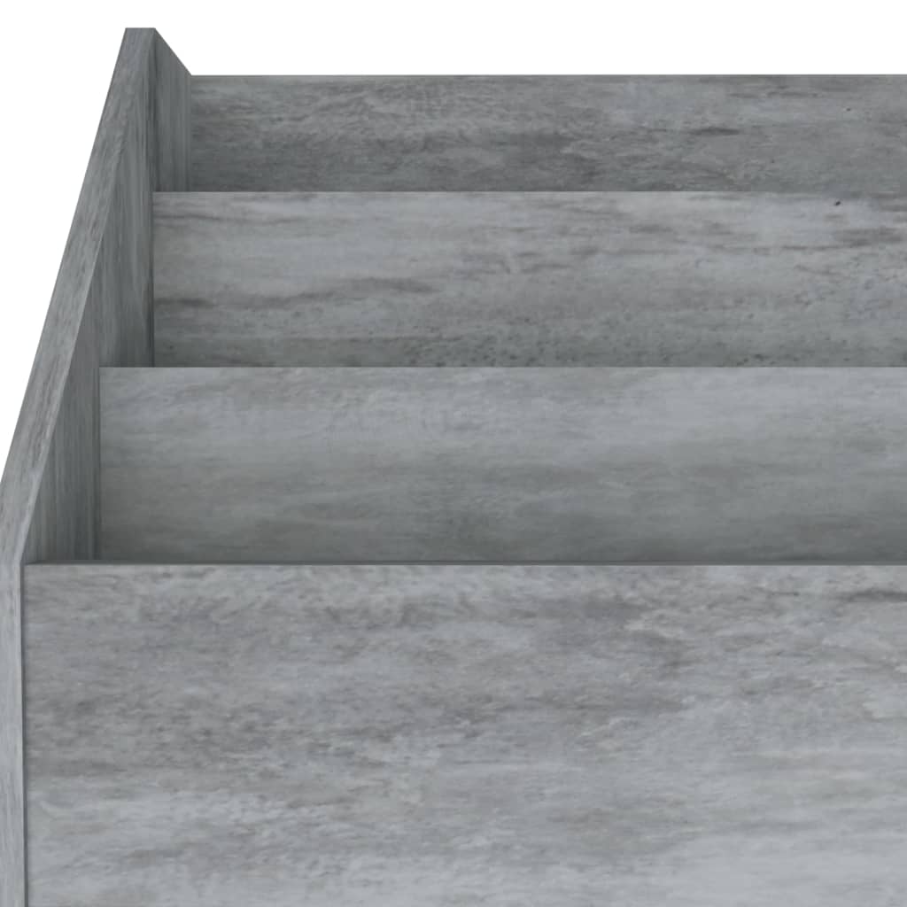 vidaXL Otroško stojalo za revije beton. sivo 71x30x78,5 cm iverna pl.