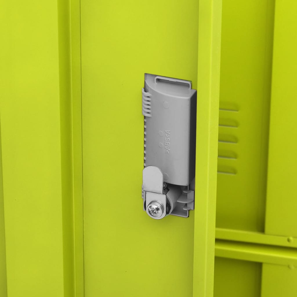 vidaXL Omara s ključavnico svetlo siva in zelena 90x45x92,5 cm jeklo