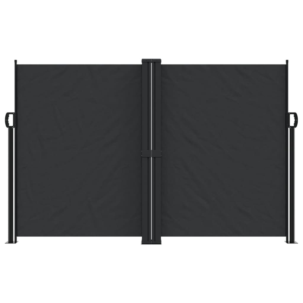 vidaXL Zložljiva stranska tenda črna 160x1000 cm