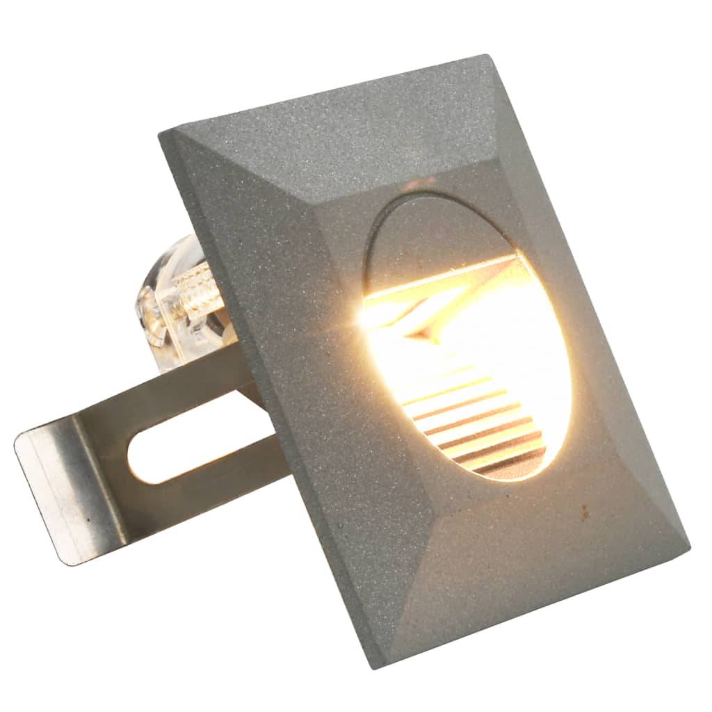 vidaXL Zunanje stenske svetilke LED 6 kosov 5 W srebrne kvadratne