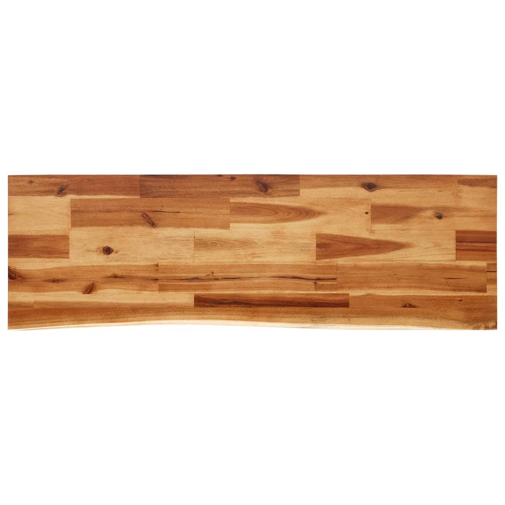 vidaXL Konzolna miza z naravnim robom 110x35x80 cm trden akacijev les