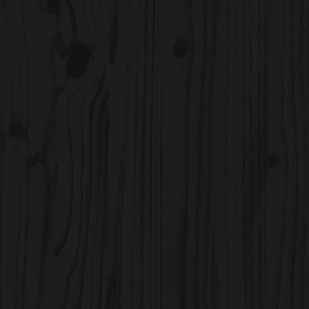 vidaXL Posteljni okvir z vzglavjem črn 200x200 cm trden les