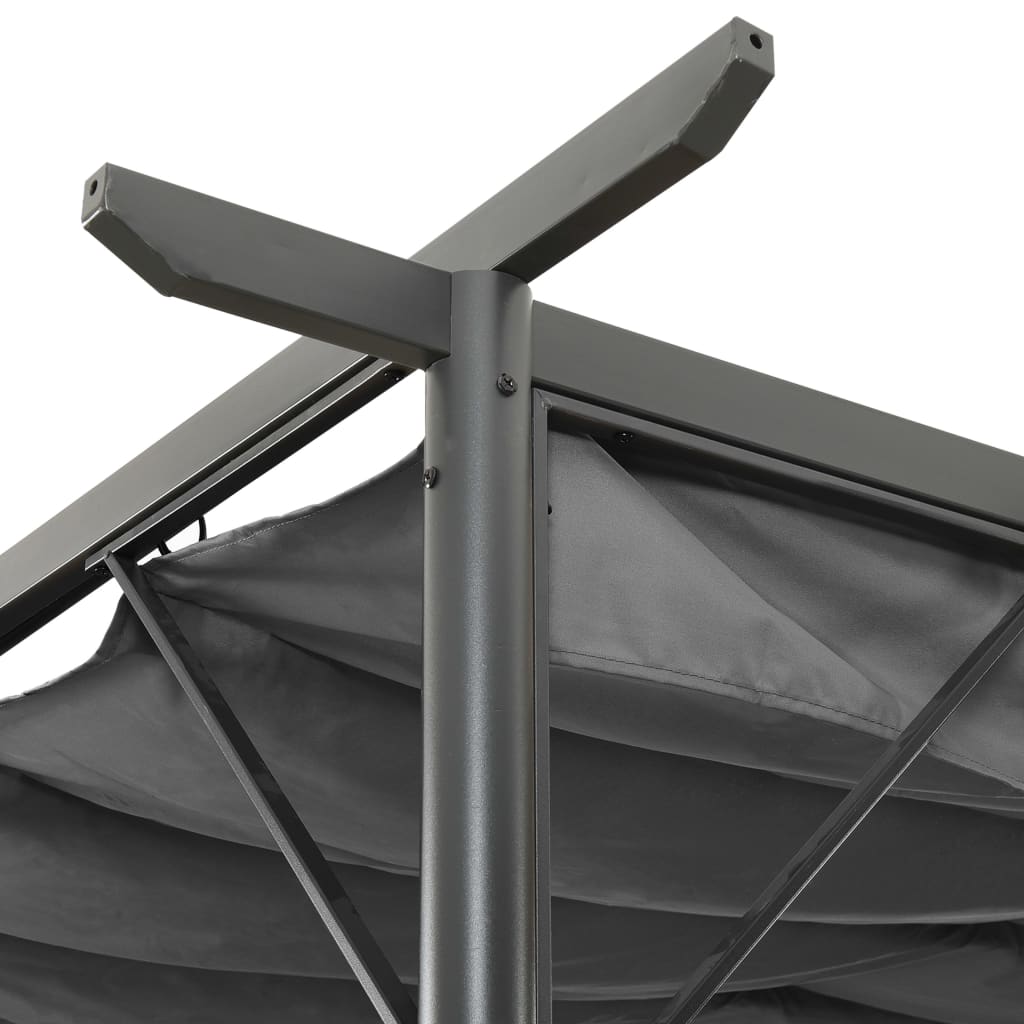 vidaXL Pergola z zložljivo streho antracitna 3x3 m jeklo 180 g/m²
