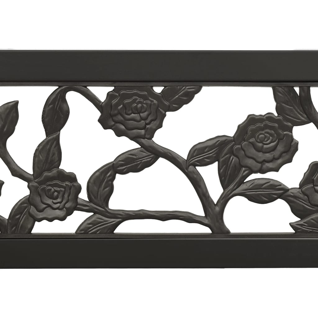 vidaXL Dvojna vrtna klop 246 cm črna iz jekla