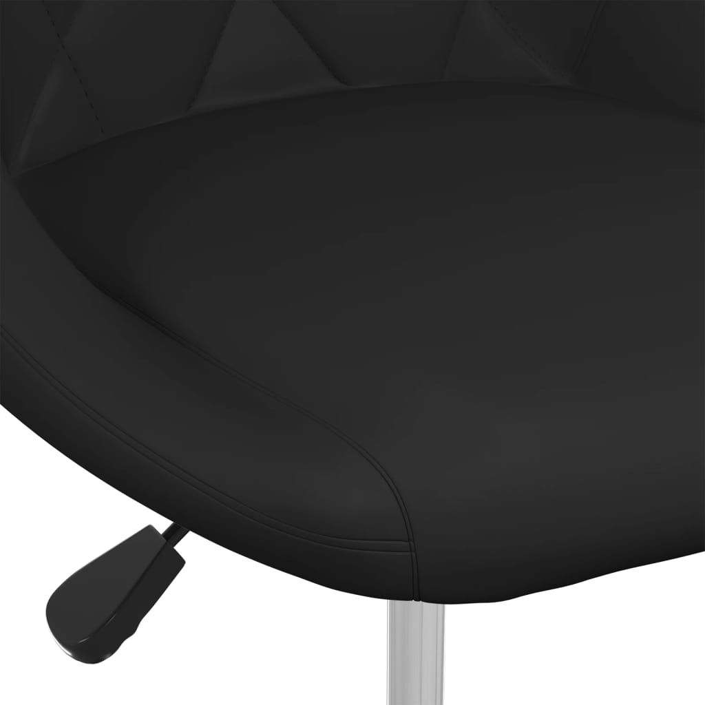 vidaXL Jedilni stol črno umetno usnje