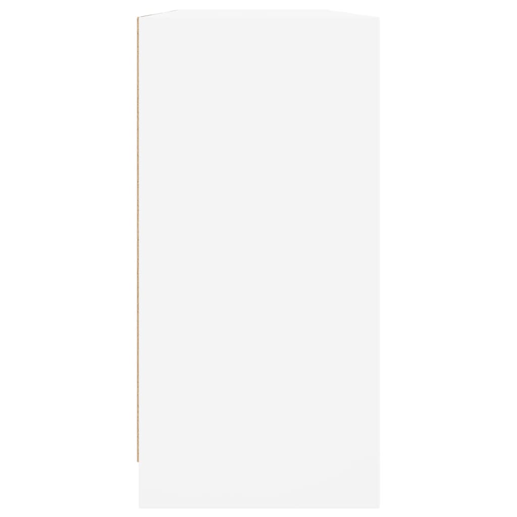 vidaXL Knjižna omara z vrati bela 204x37x75 cm inženirski les
