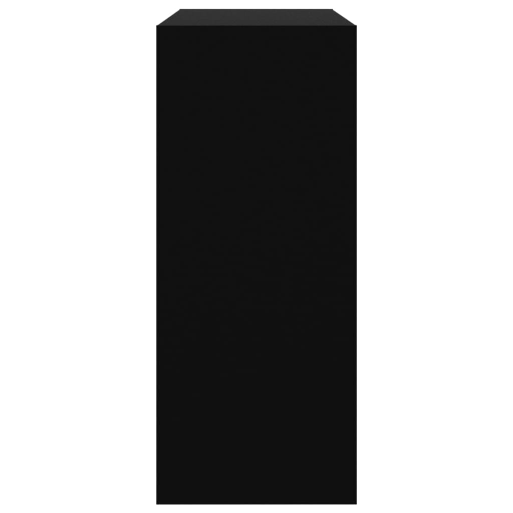 vidaXL Knjižna omara/pregrada črna 80x30x72 cm iverna plošča
