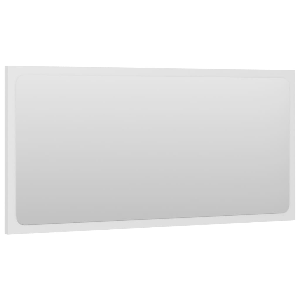 vidaXL Kopalniško ogledalo belo 80x1,5x37 cm iverna plošča