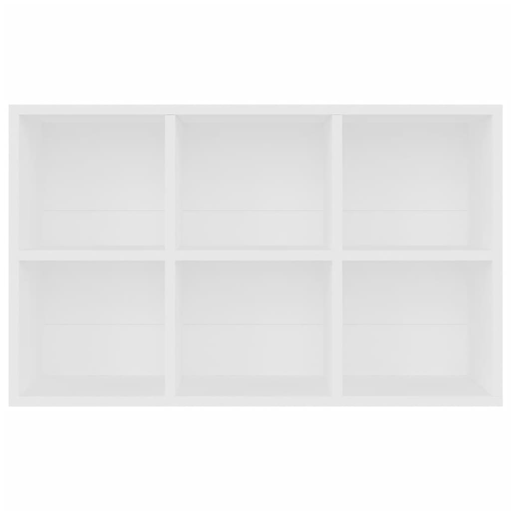 vidaXL Knjižna omara/komoda bela 66x30x97,8 cm iverna plošča