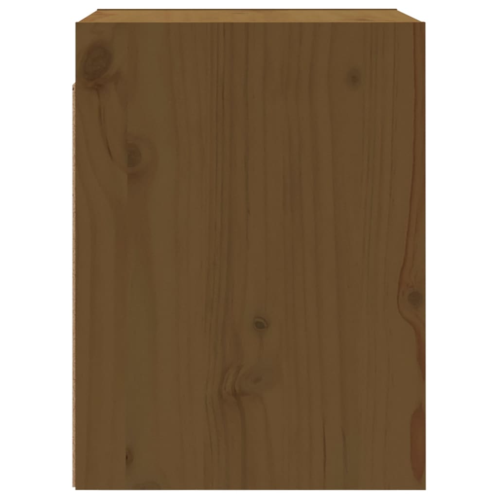 vidaXL Stenska omarica 2 kosa medeno rjava 30x30x40 cm trdna borovina
