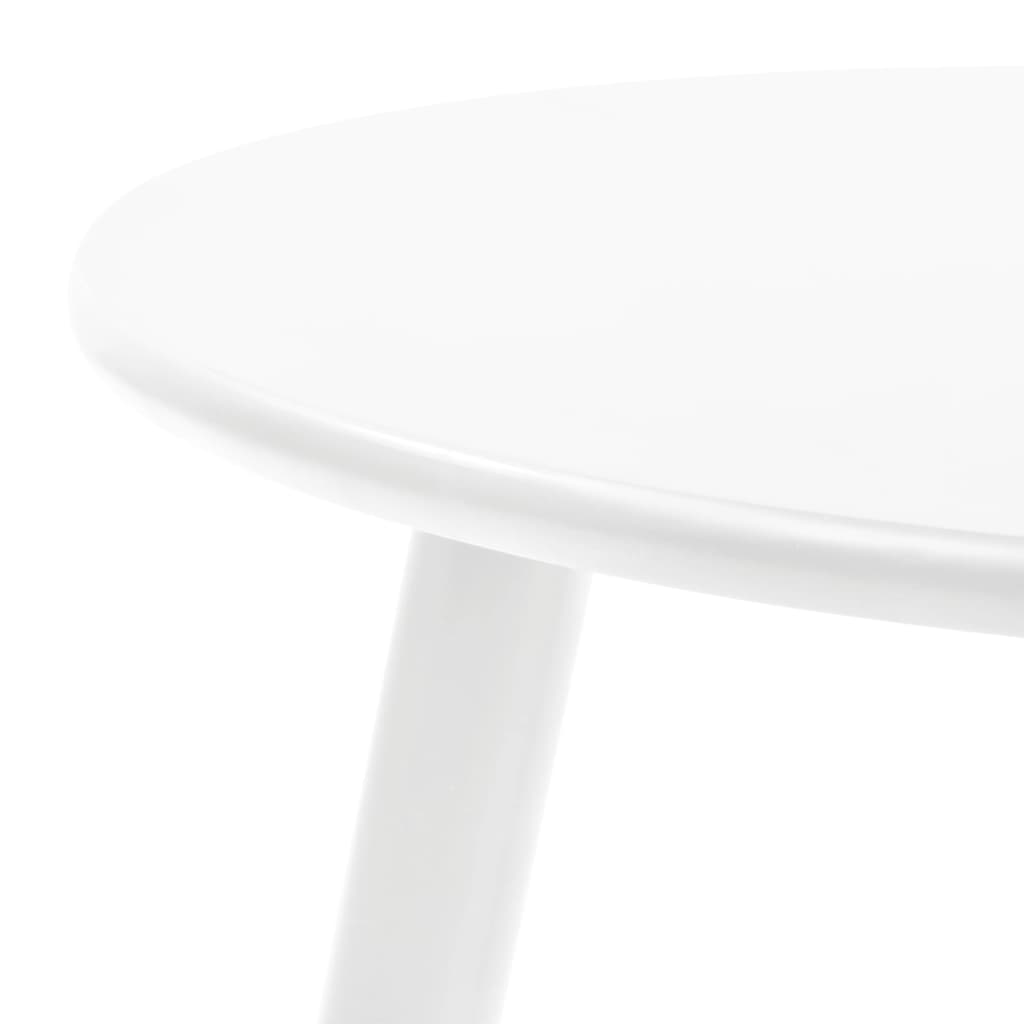 vidaXL Odstavna mizica komplet 2 kosa iz masivne borovine bele barve