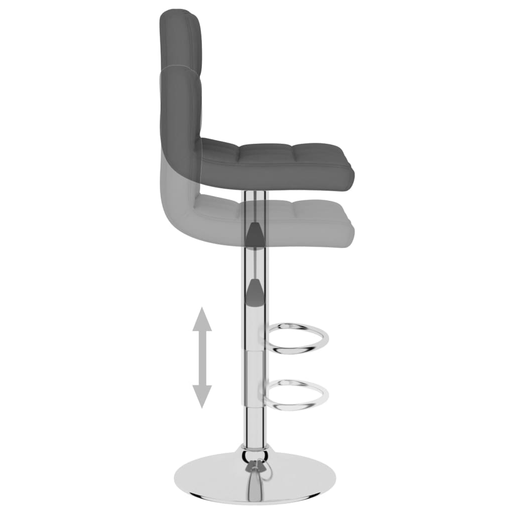 vidaXL Barski stolčki 2 kosa temno sivo blago