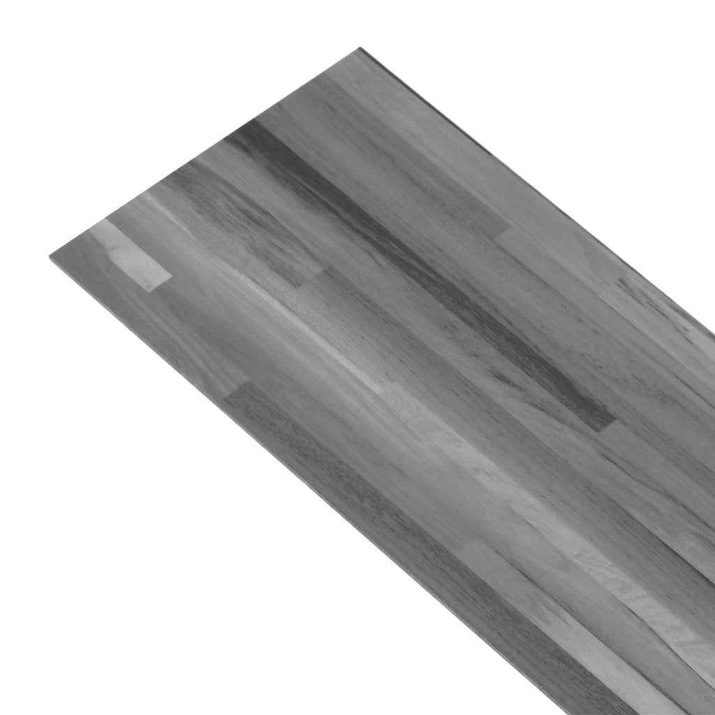 vidaXL PVC talne plošče 5,02 m² 2 mm samolepilne črtaste sive