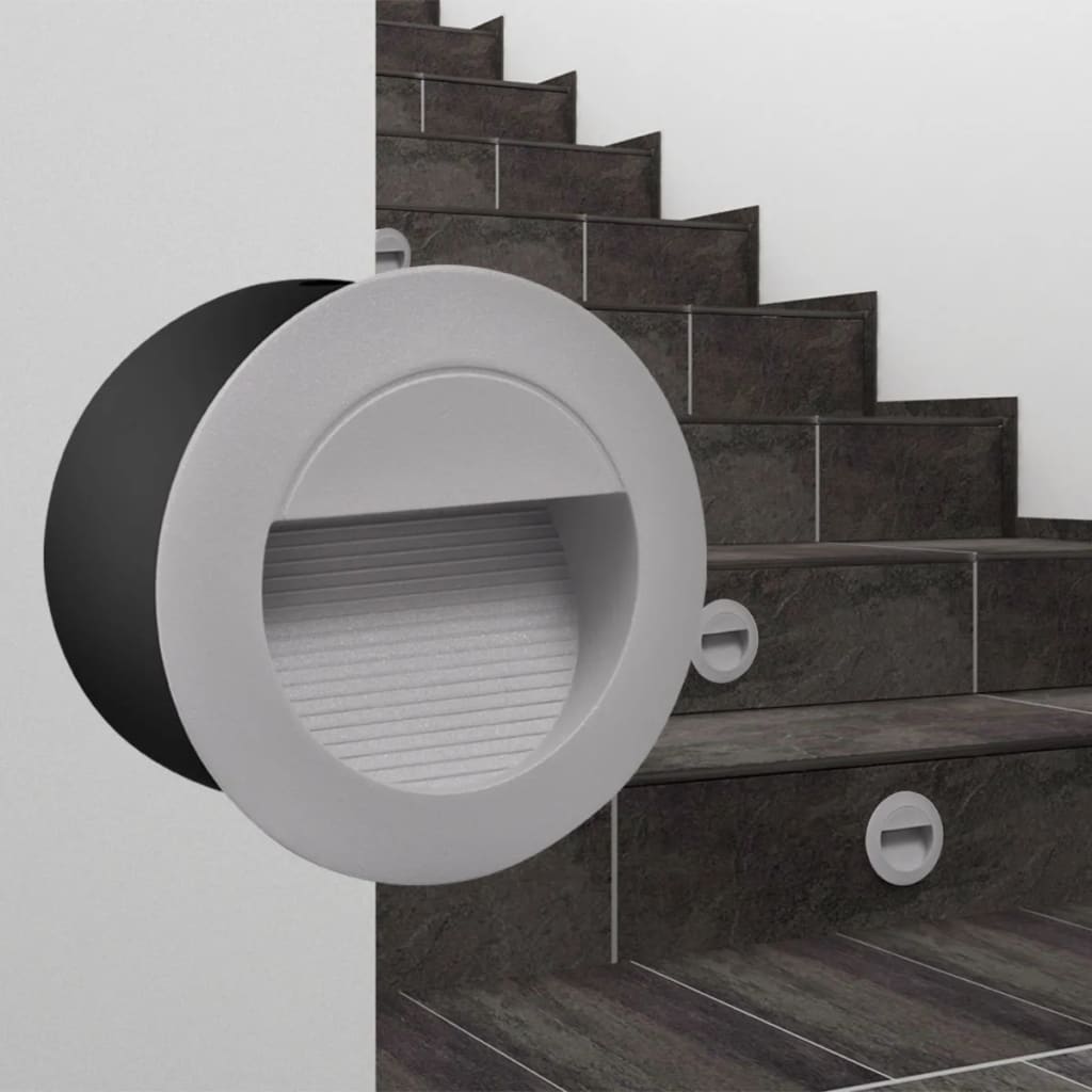 2 LED Okrogli Vgradni Svetilki za Stopnice Premer 126 mm