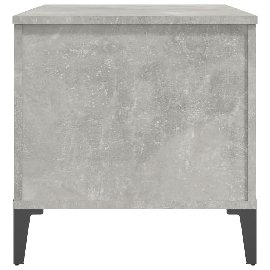 vidaXL Klubska mizica betonsko siva 90x44,5x45 cm inženirski les