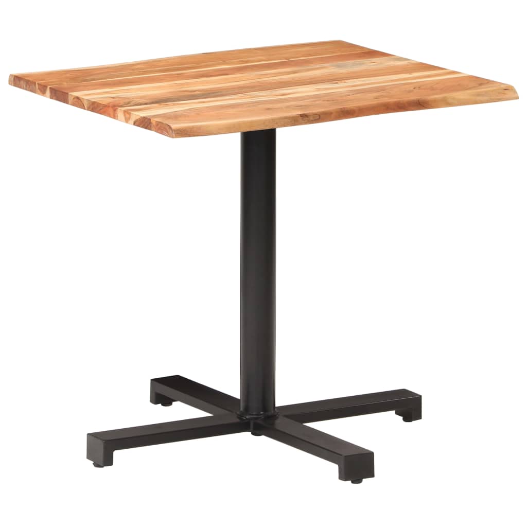 vidaXL Bistro miza z naravnimi robovi 80x80x75 cm trden akacijev les