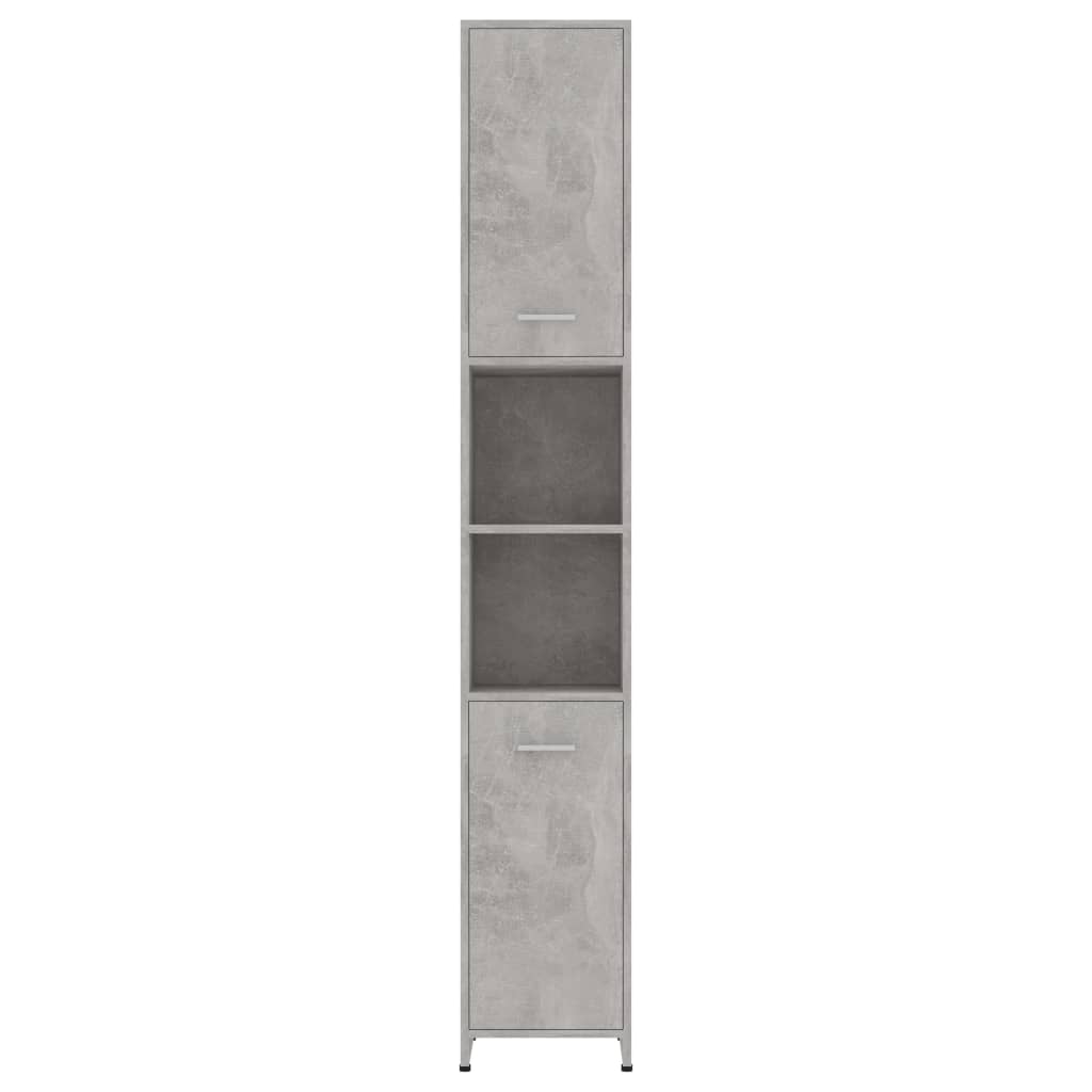 vidaXL Kopalniška omarica betonsko siva 30x30x183,5 cm iverna plošča