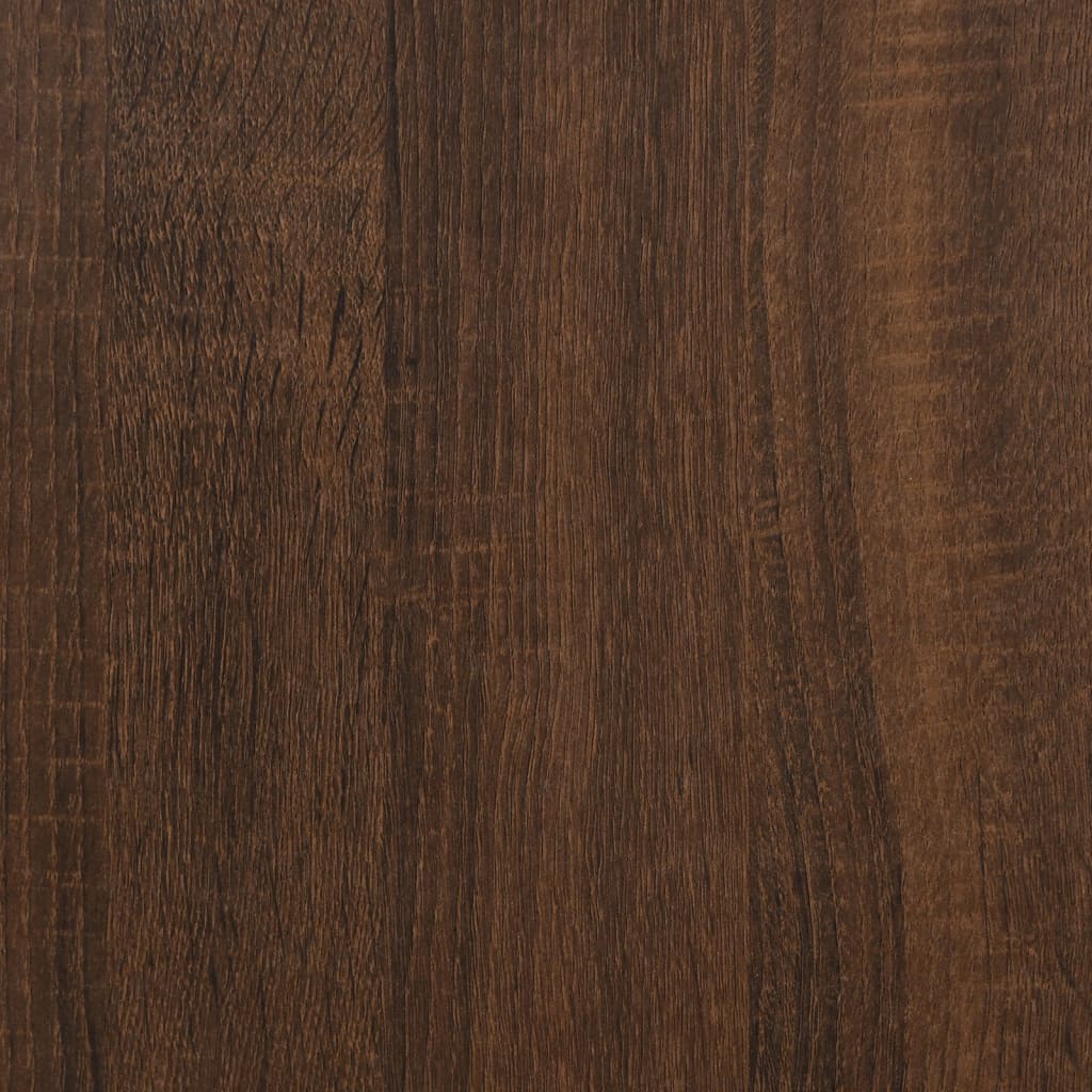 vidaXL Stranska mizica rjav hrast 35x30x60 cm inženirski les