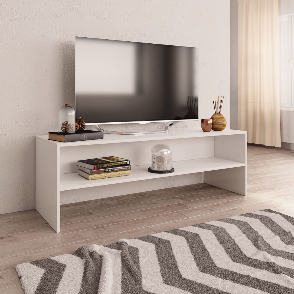 vidaXL TV omarica bela 140x40x40 cm iverna plošča