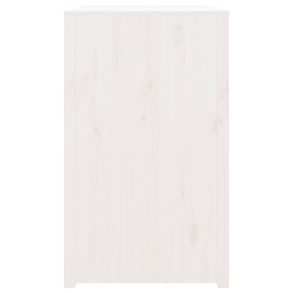 vidaXL Zunanja kuhinjska omarica bela 106x55x92 cm trdna borovina