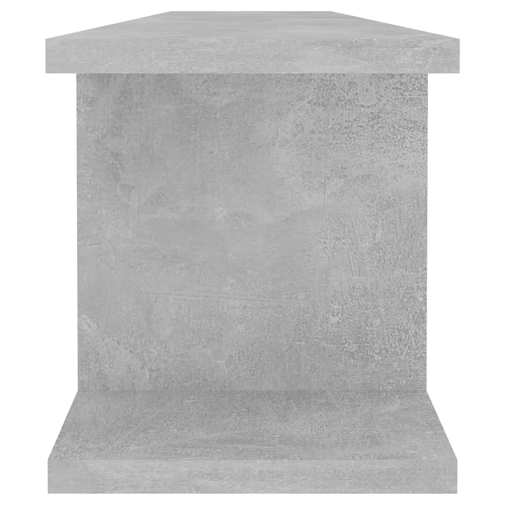 vidaXL Stenska polica 2 kosa betonsko siva 90x18x20 cm iverna plošča