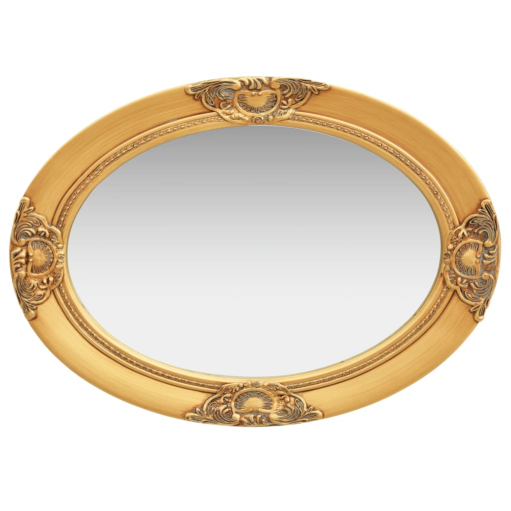 vidaXL Stensko ogledalo v baročnem stilu 50x70 cm zlato