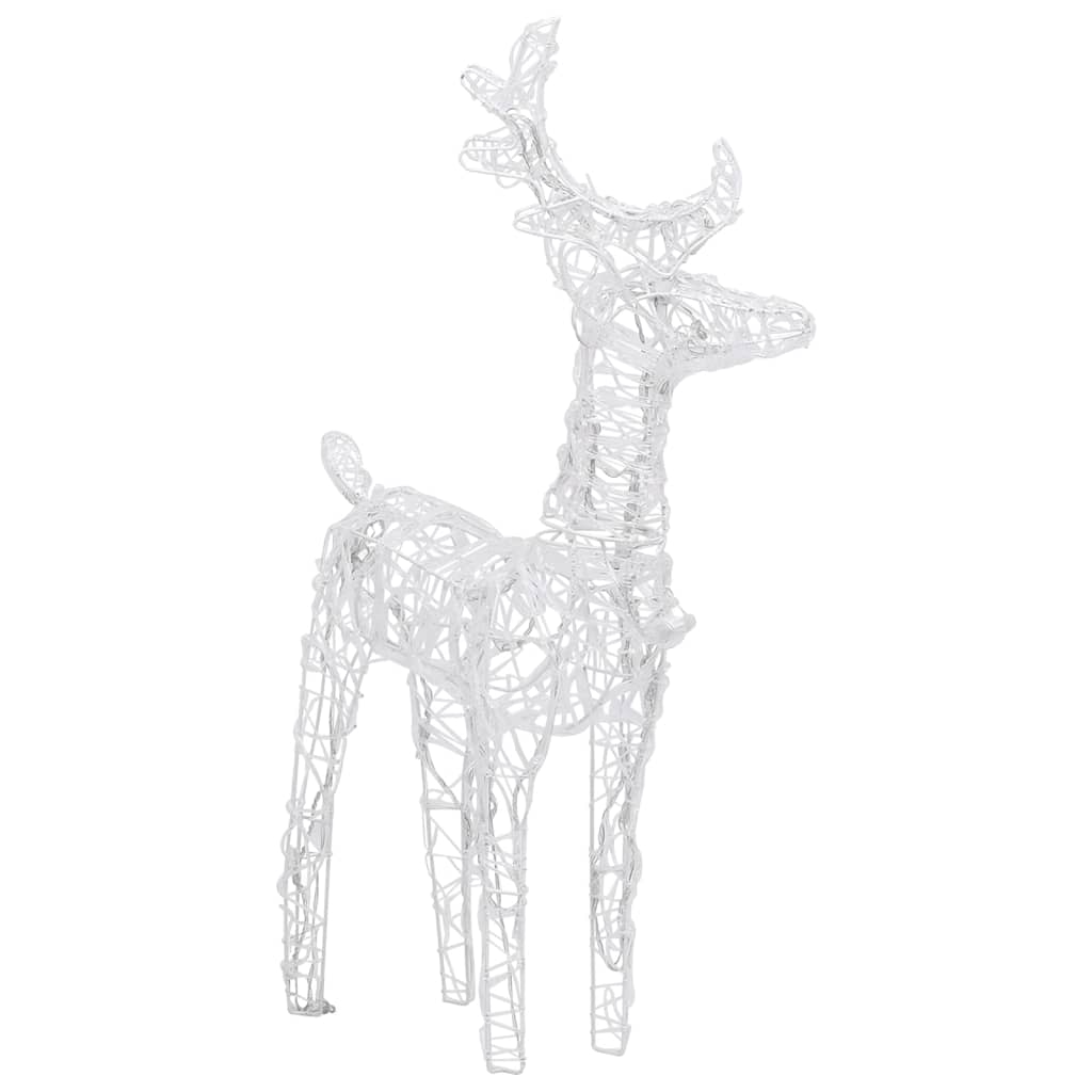 vidaXL Božični severni jeleni 2 kosa hladno beli 80 LED akril
