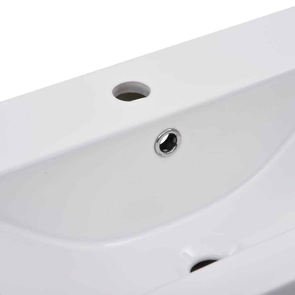 vidaXL Vgradni umivalnik 81x39,5x18,5 cm keramičen bel
