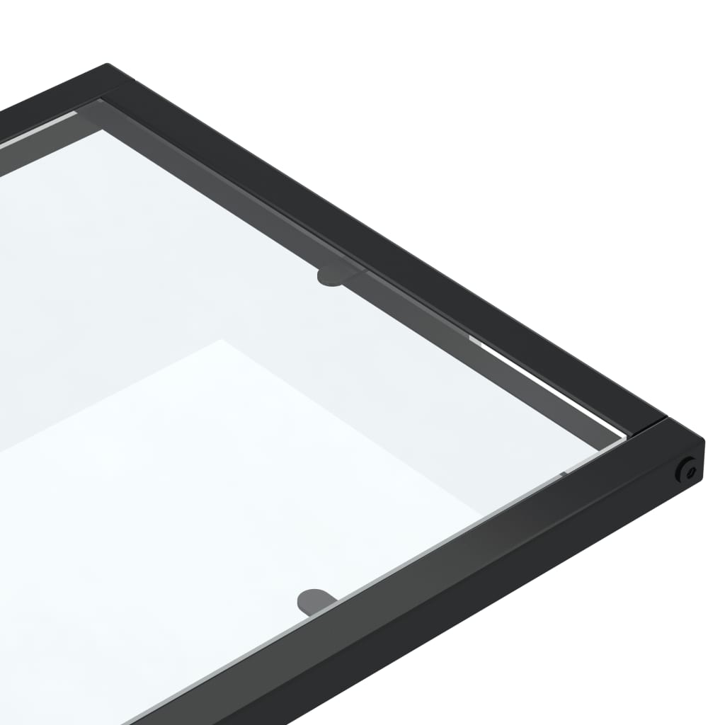 vidaXL Računalniška stranska mizica prozorna 50x35x65 cm steklo