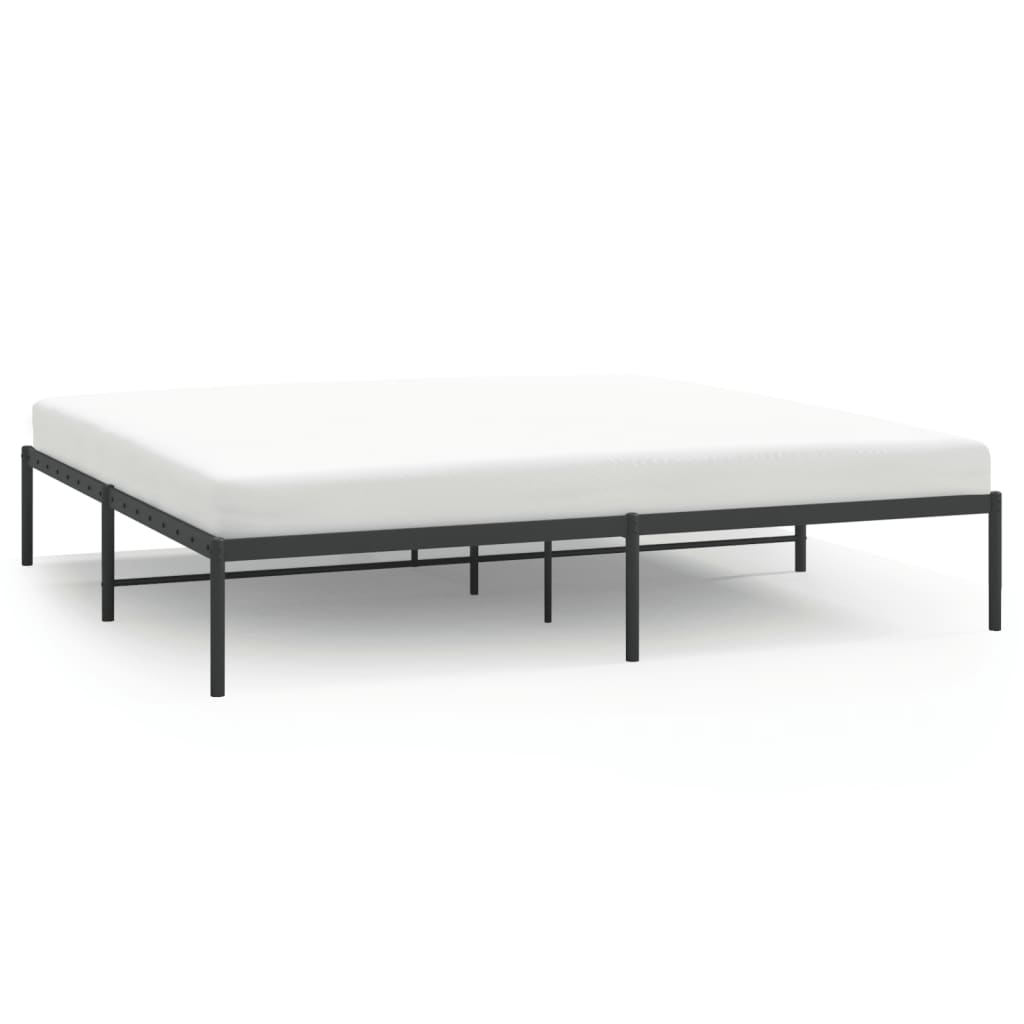 vidaXL Kovinski posteljni okvir črn 193x203 cm