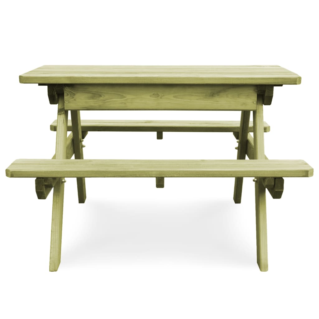 vidaXL Otroška piknik miza s klopmi 90x90x58 cm impregnirana borovina