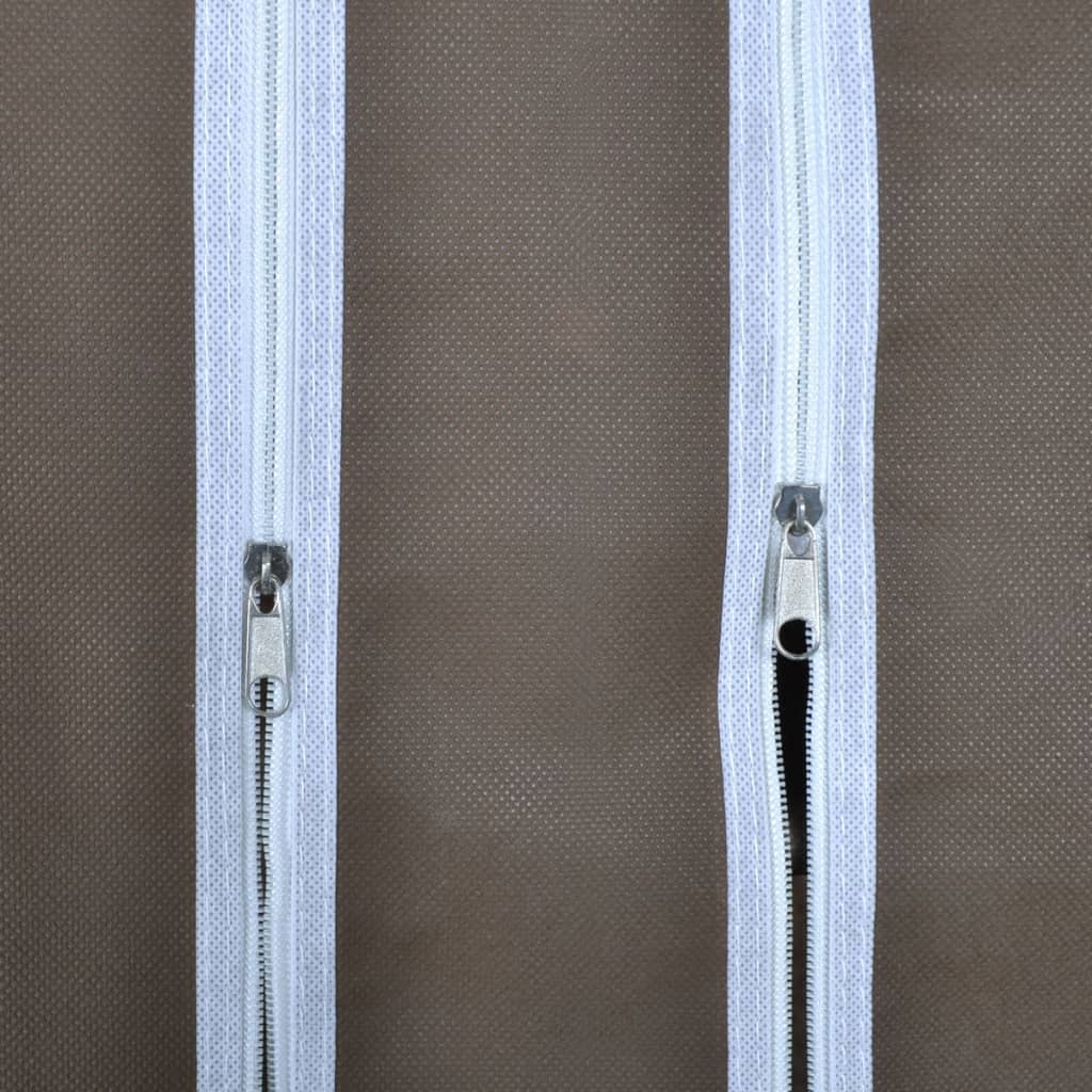 vidaXL Garderobna omara iz blaga s predelki 45x150x176 cm rjava