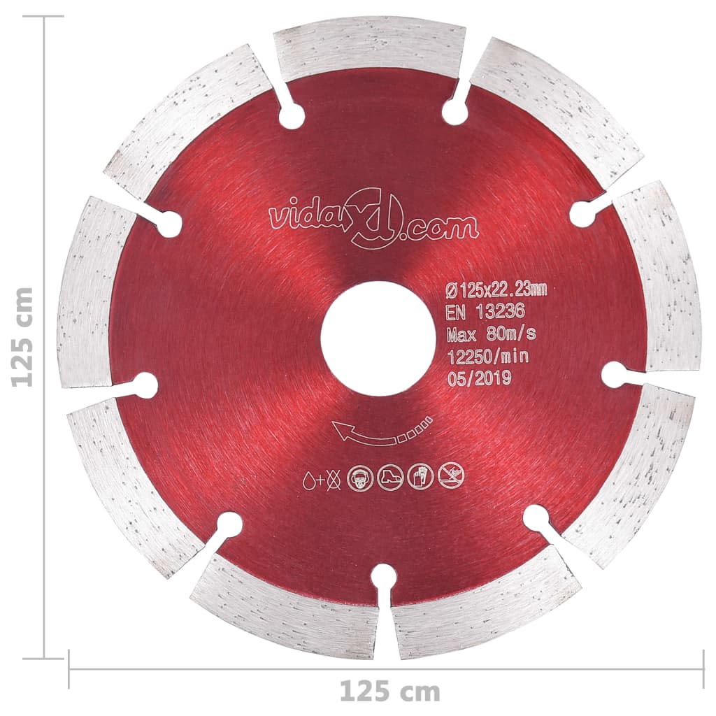 vidaXL Diamantni rezalni diski 2 kosa iz jekla 125 mm