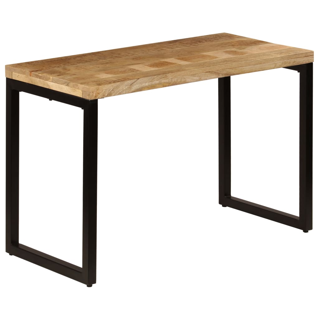 vidaXL Jedilna miza 115x55x76 cm trden mangov les in jeklo