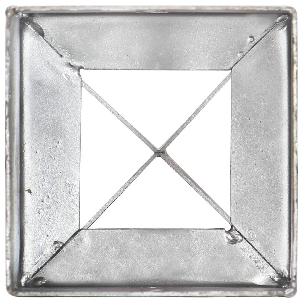 vidaXL Talne konice 12 kosov srebrne 10x10x76 cm pocinkano jeklo