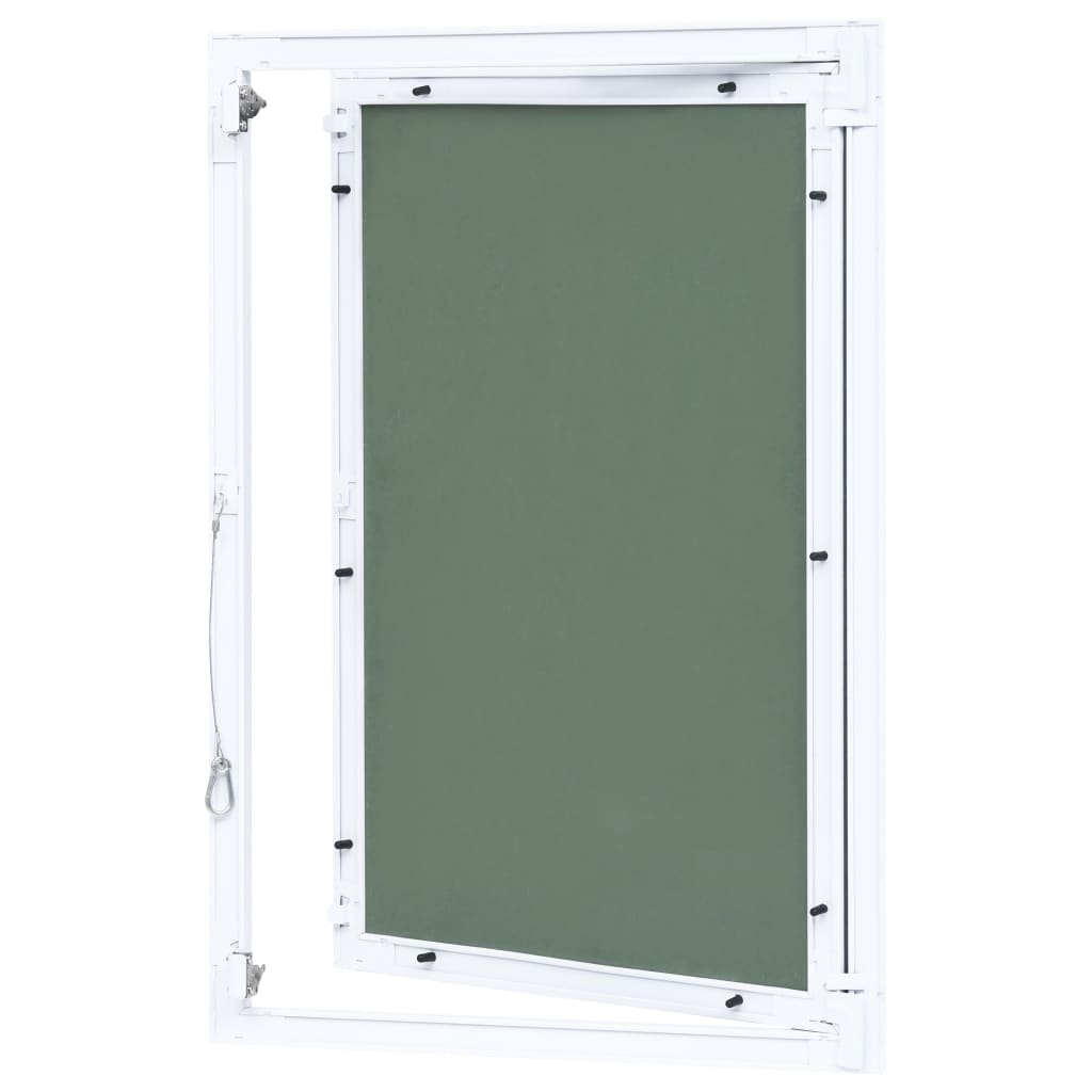 vidaXL Revizijska vrata z alu okvirjem in mavčno ploščo 300x600 mm
