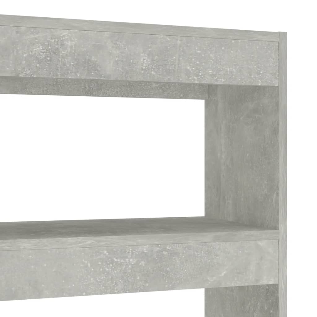 vidaXL Knjižna omara/pregrada betonsko siva 100x30x135 cm