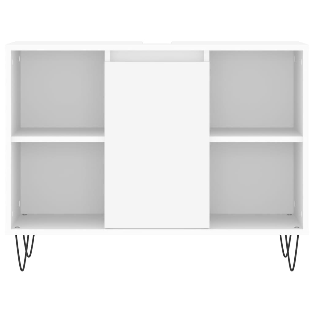 vidaXL Kopalniško pohištvo 3 kosi bele barve inženirski les