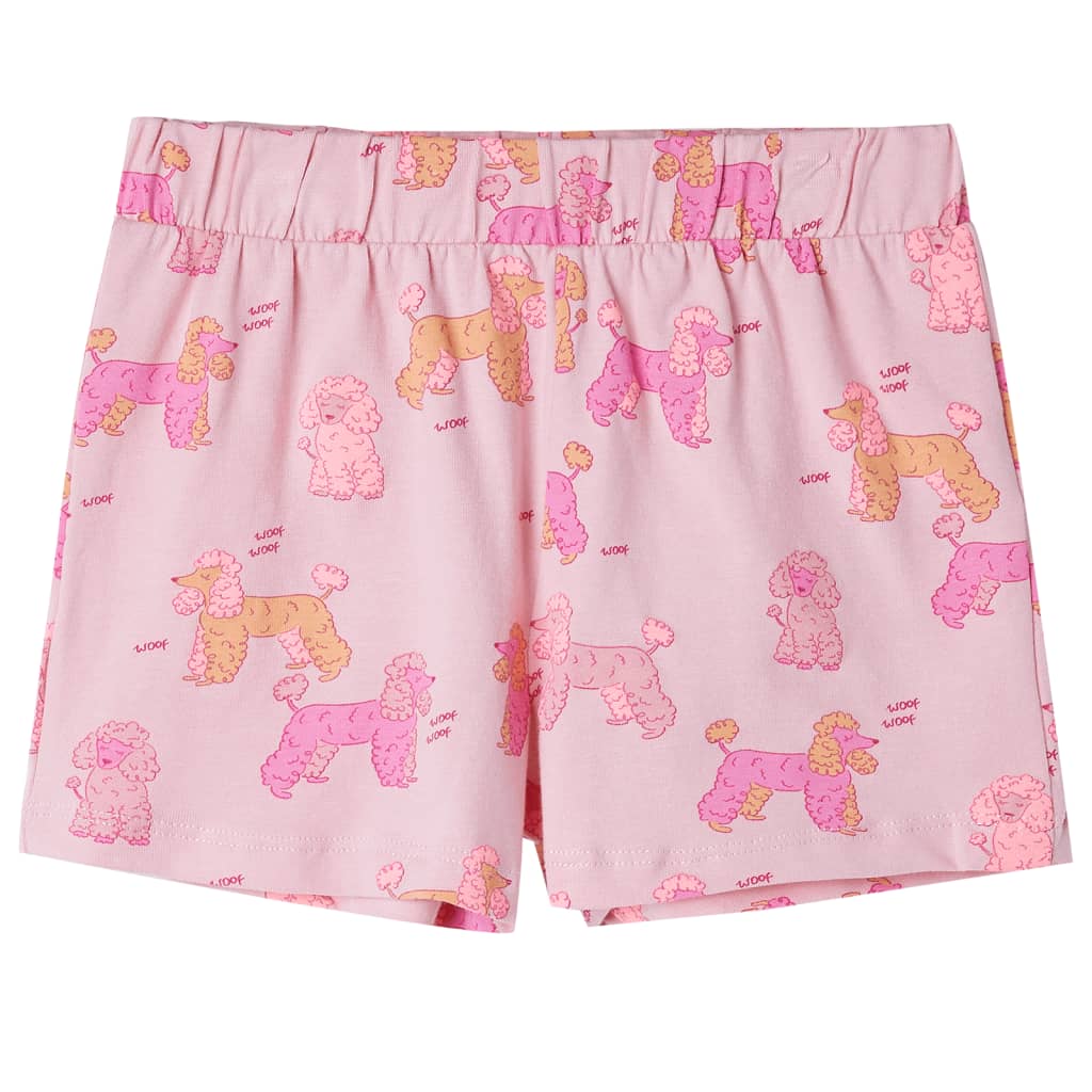 Otroška pižama s kratkimi rokavi svetlo roza 92