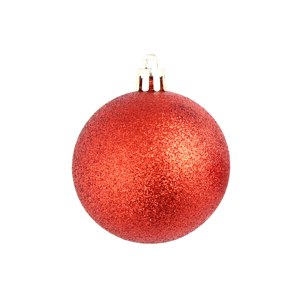 vidaXL Božično novoletne kroglice 100-delni komplet 3/4/6 cm rdeče